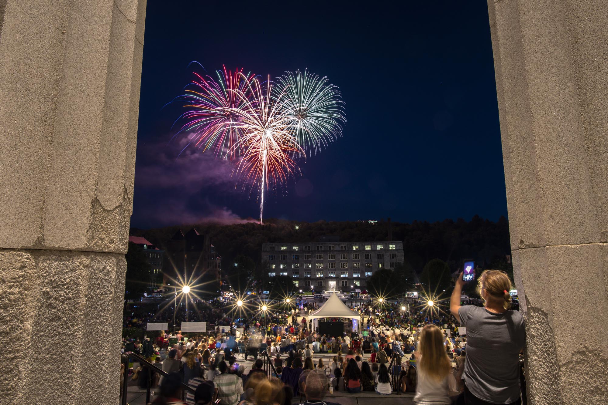 Fireworks at Montpelier’s July 3rd Celebration, photo by Glenn Russell