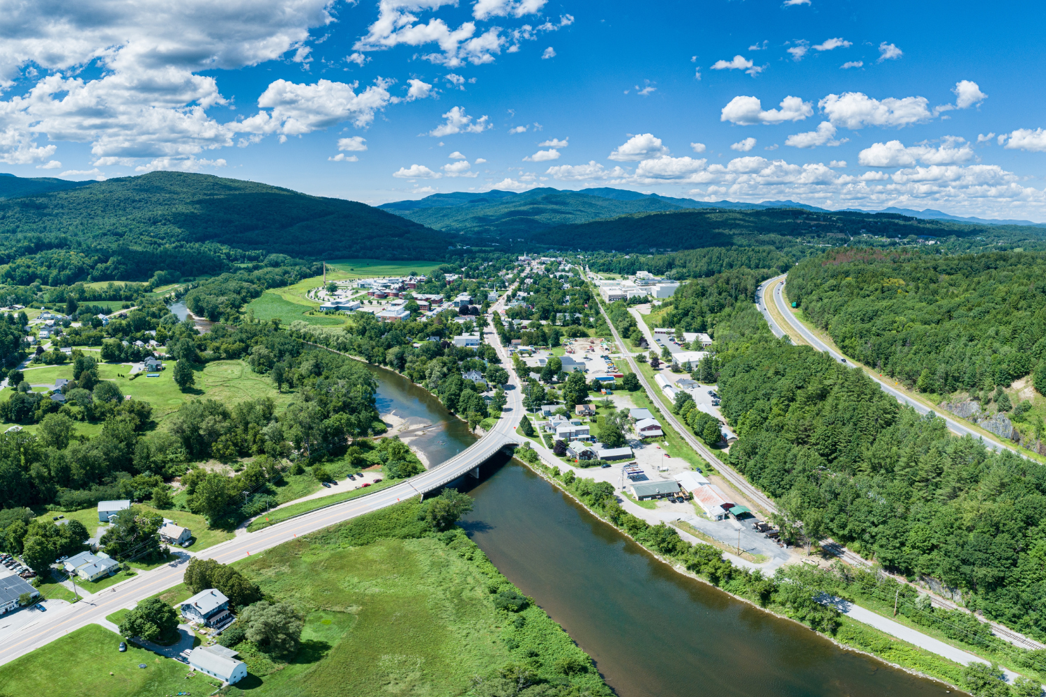 Aerial view of Waterbury